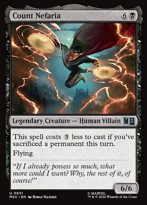 Count Nefaria Magic: The Gathering card