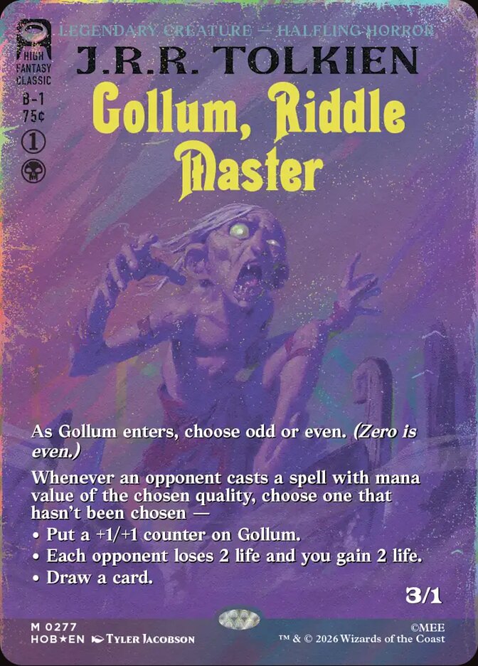 Gollum, Riddle Master card image