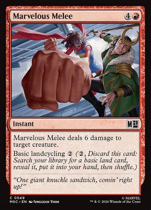 Marvelous Melee Magic: The Gathering card
