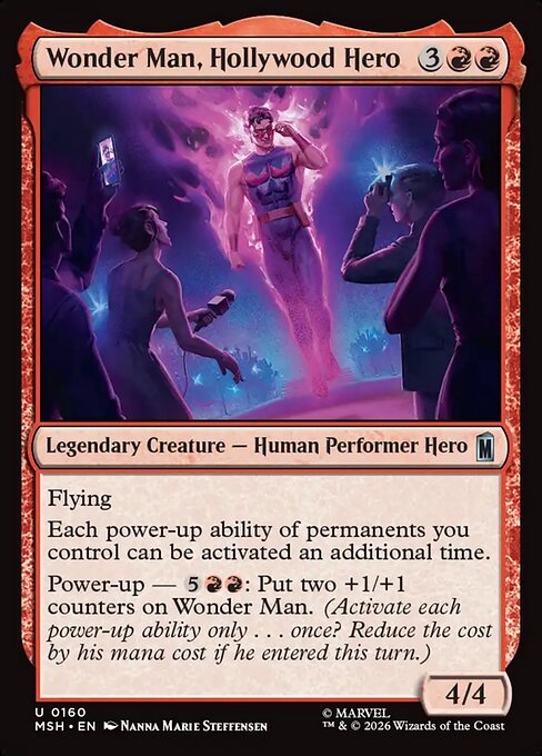 Wonder Man, Hollywood Hero Magic: The Gathering card