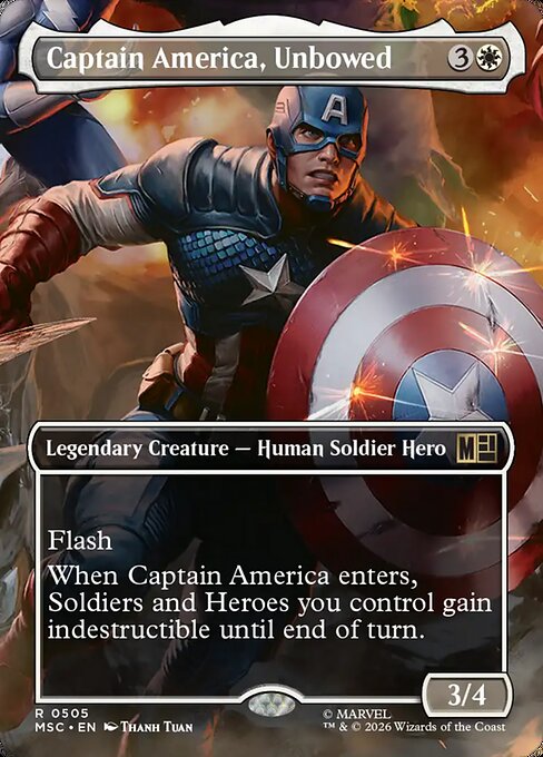Captain America, Unbowed Magic: The Gathering card