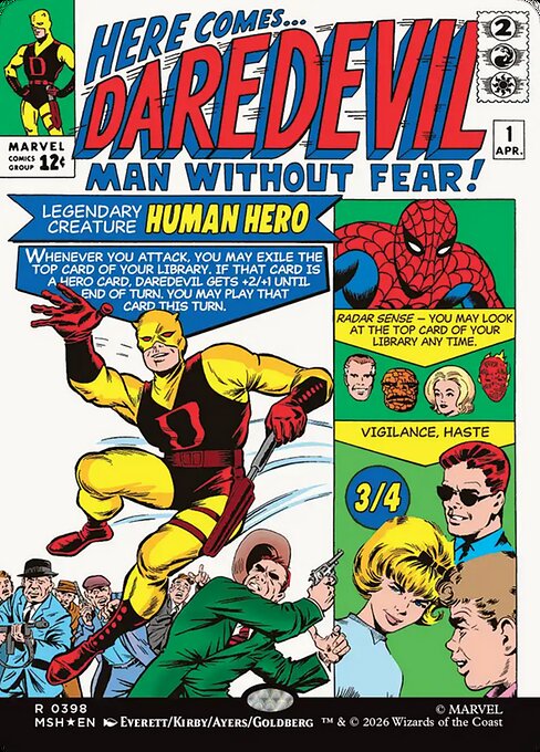 Daredevil, Man Without Fear Magic: The Gathering card