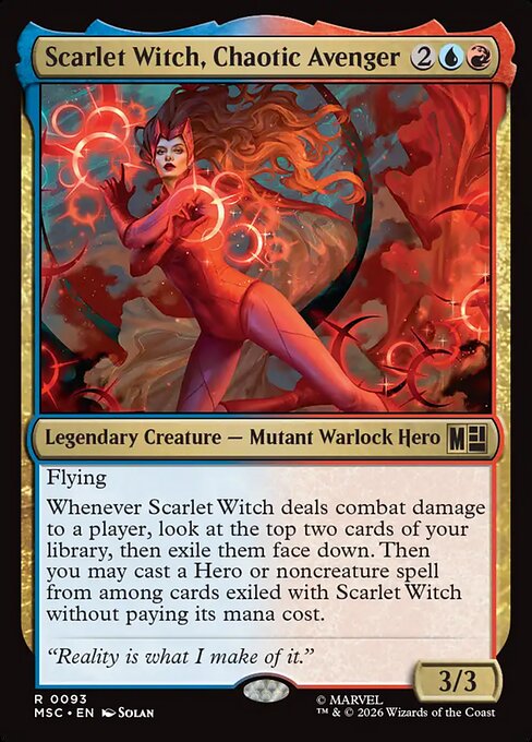 Scarlet Witch, Chaotic Avenger Magic: The Gathering card