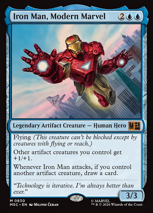 Iron Man, Modern Marvel Magic: The Gathering card