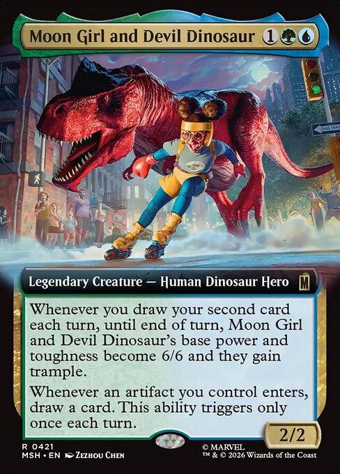 Moon Girl and Devil Dinosaur Magic: The Gathering card