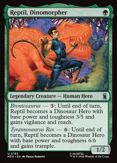 Reptil, Dinomorpher Magic: The Gathering card