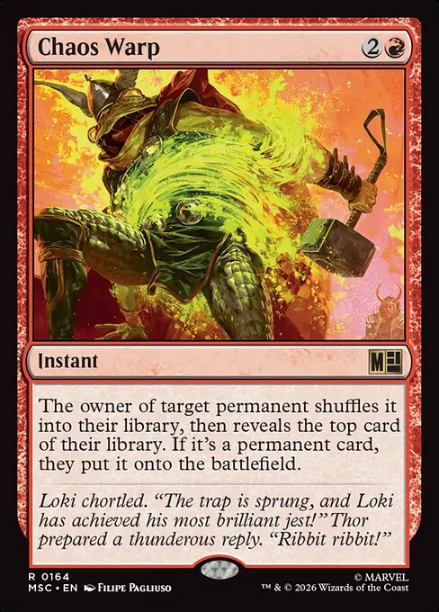 Chaos Warp Magic: The Gathering card