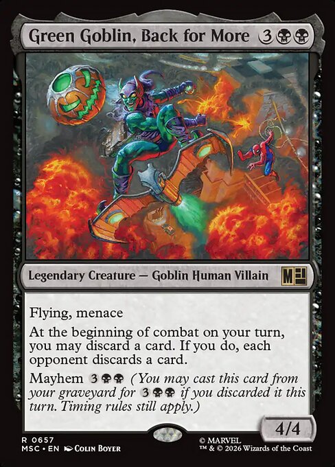 Green Goblin, Back for More Magic: The Gathering card