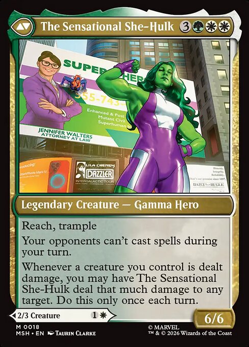 The Sensational She-Hulk Magic: The Gathering card