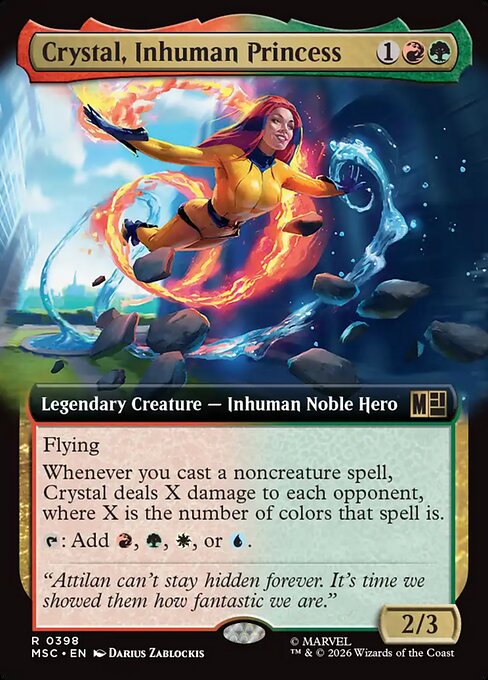 Crystal, Inhuman Princess Magic: The Gathering card