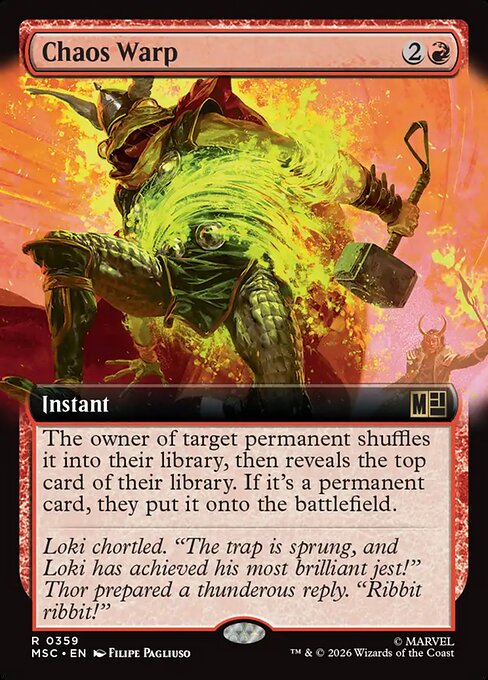 Chaos Warp Magic: The Gathering card