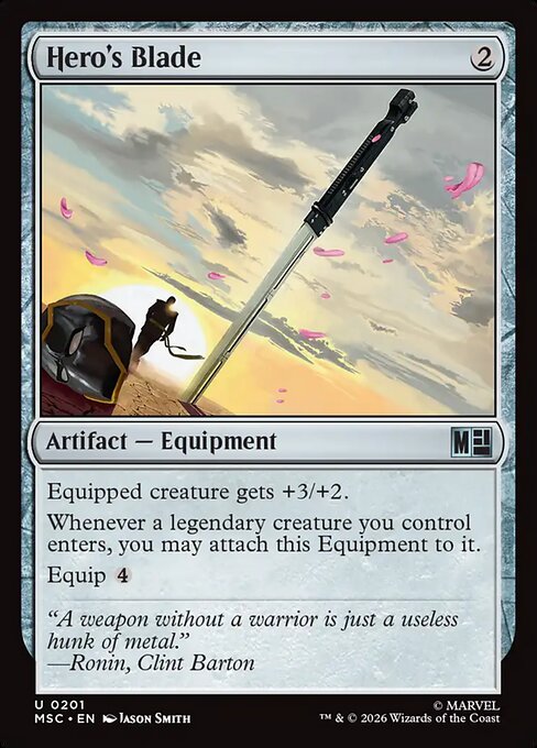 Hero's Blade Magic: The Gathering card