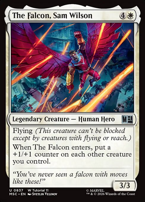 The Falcon, Sam Wilson Magic: The Gathering card