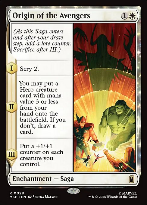 Origin of the Avengers Magic: The Gathering card