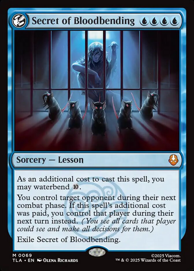 Secret of Bloodbending Magic: The Gathering card