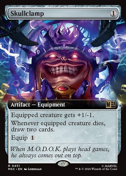 Skullclamp Magic: The Gathering card