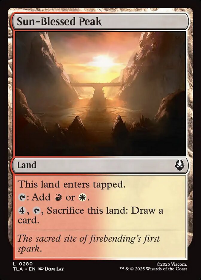Sun-Blessed Peak Magic: The Gathering card