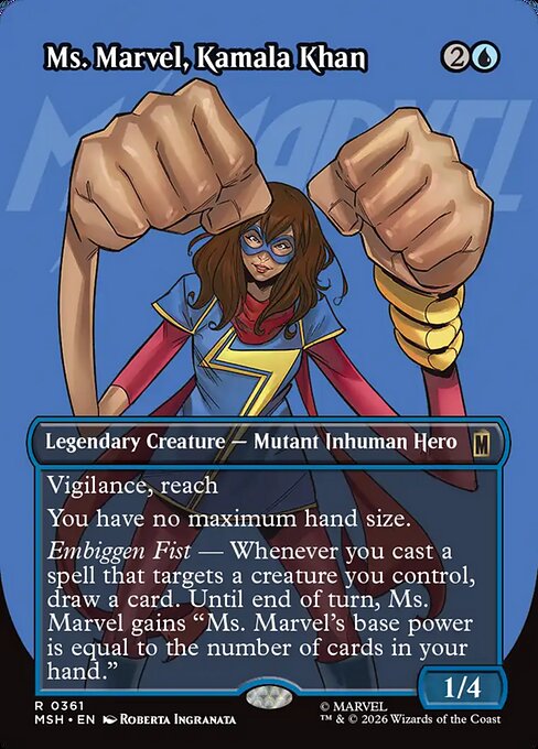 Ms. Marvel, Kamala Khan Magic: The Gathering card