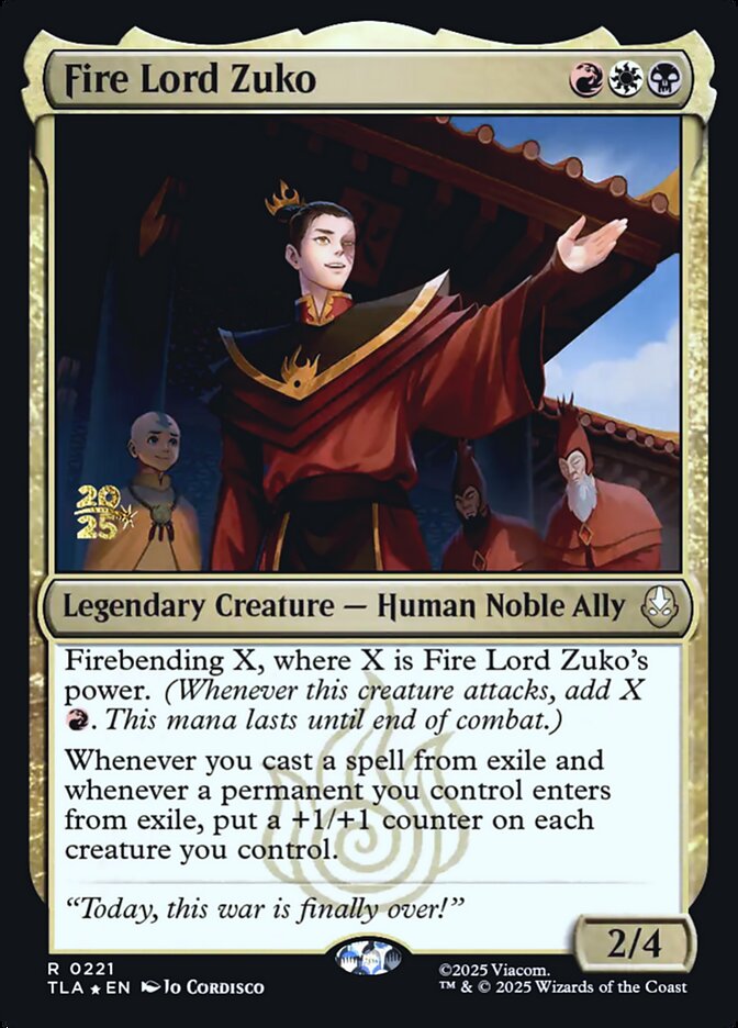 Fire Lord Zuko card image