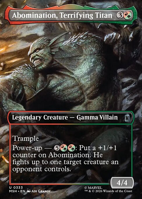 Abomination, Terrifying Titan Magic: The Gathering card