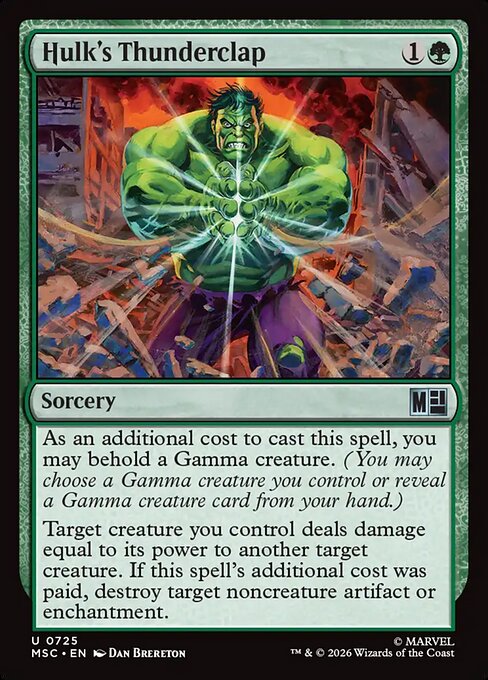 Hulk's Thunderclap Magic: The Gathering card