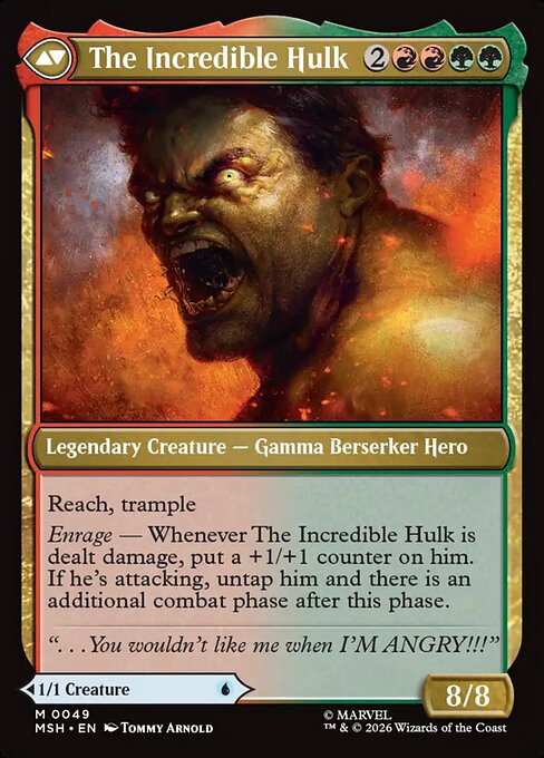 The Incredible Hulk Magic: The Gathering card