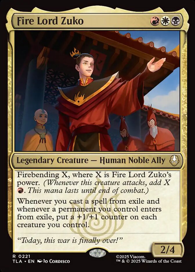 Fire Lord Zuko Magic: The Gathering card