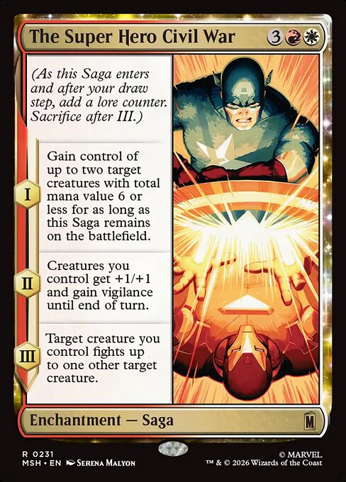 The Super Hero Civil War Magic: The Gathering card
