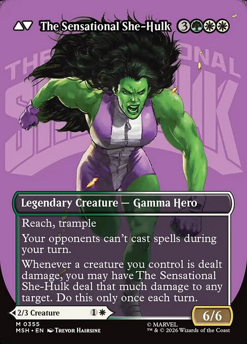 The Sensational She-Hulk Magic: The Gathering card