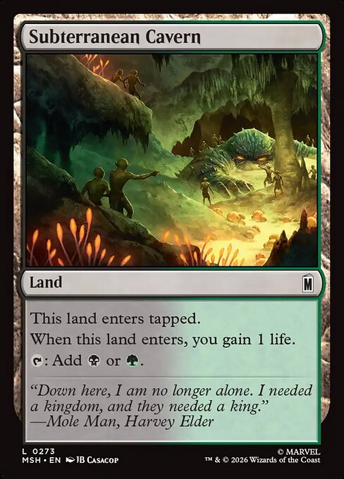 Subterranean Cavern Magic: The Gathering card