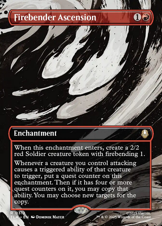 Firebender Ascension Magic: The Gathering card