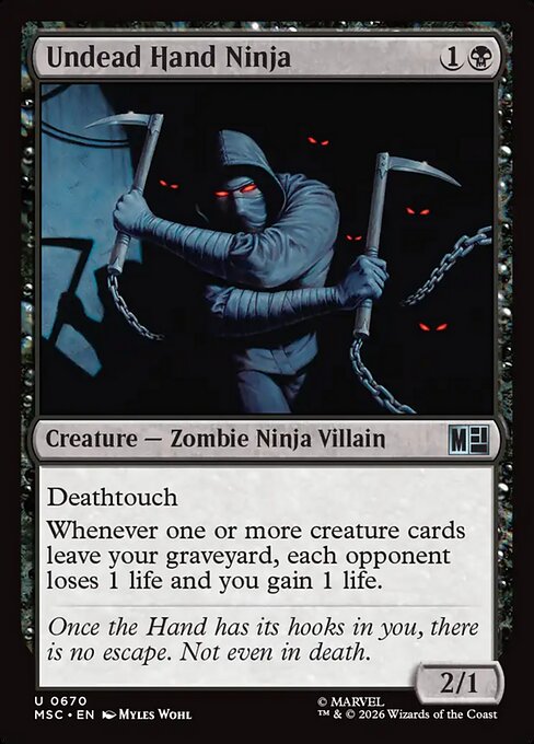 Undead Hand Ninja Magic: The Gathering card
