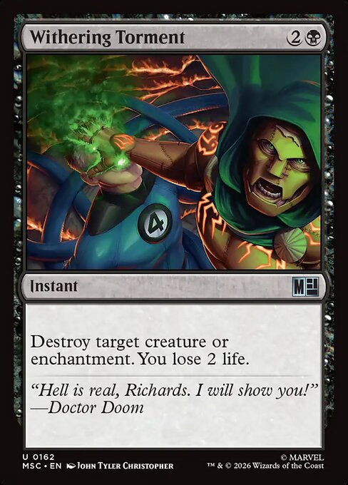 Withering Torment Magic: The Gathering card