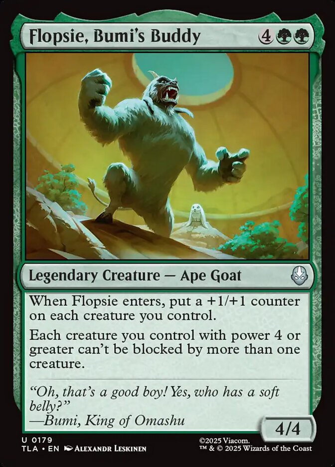 Flopsie, Bumi's Buddy Magic: The Gathering card