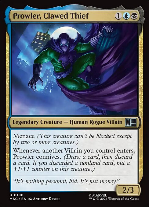 Prowler, Clawed Thief Magic: The Gathering card