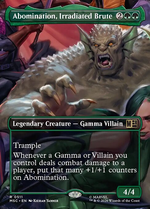 Abomination, Irradiated Brute Magic: The Gathering card