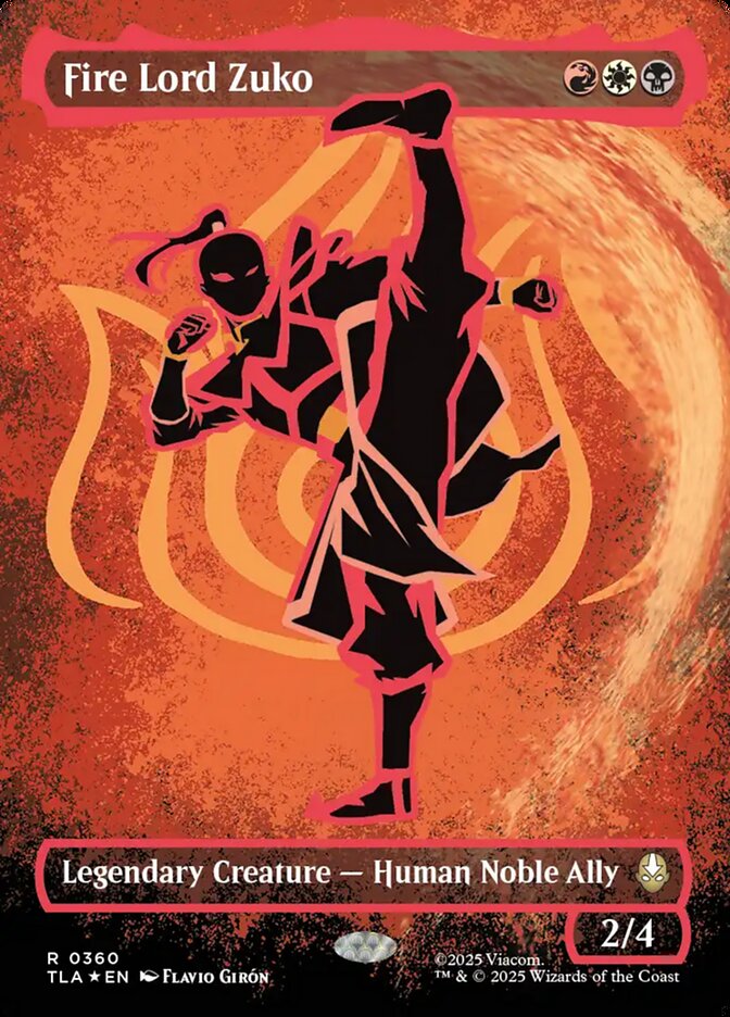 Fire Lord Zuko Magic: The Gathering card