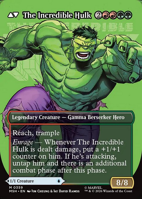 The Incredible Hulk Magic: The Gathering card