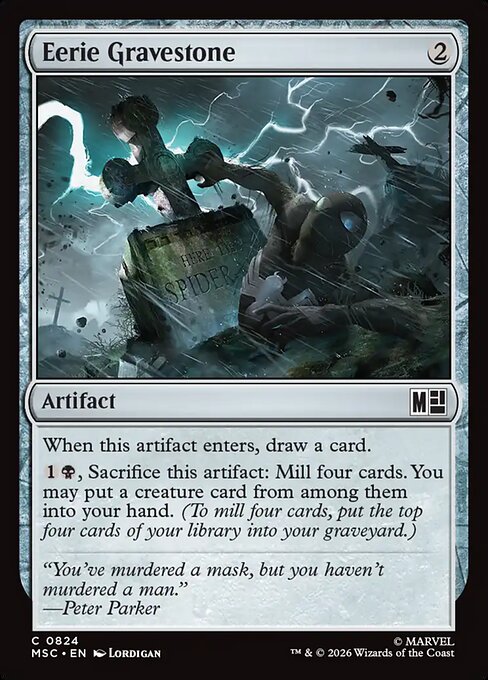 Eerie Gravestone Magic: The Gathering card