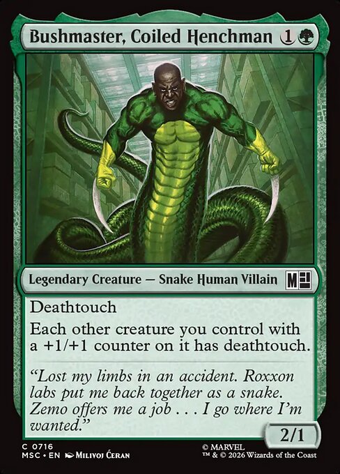 Bushmaster, Coiled Henchman Magic: The Gathering card