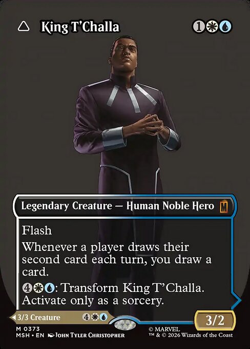 King T'Challa Magic: The Gathering card