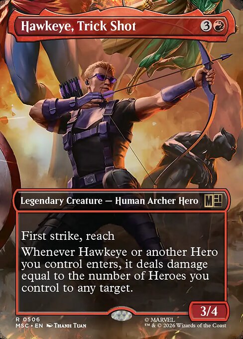 Hawkeye, Trick Shot Magic: The Gathering card