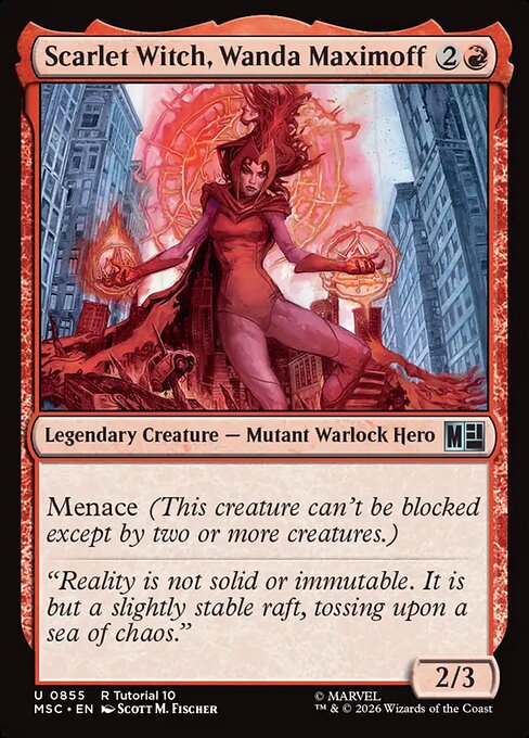 Scarlet Witch, Wanda Maximoff Magic: The Gathering card
