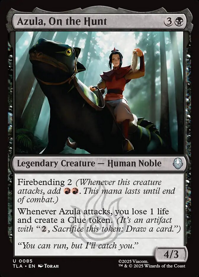 Azula, On the Hunt Magic: The Gathering card