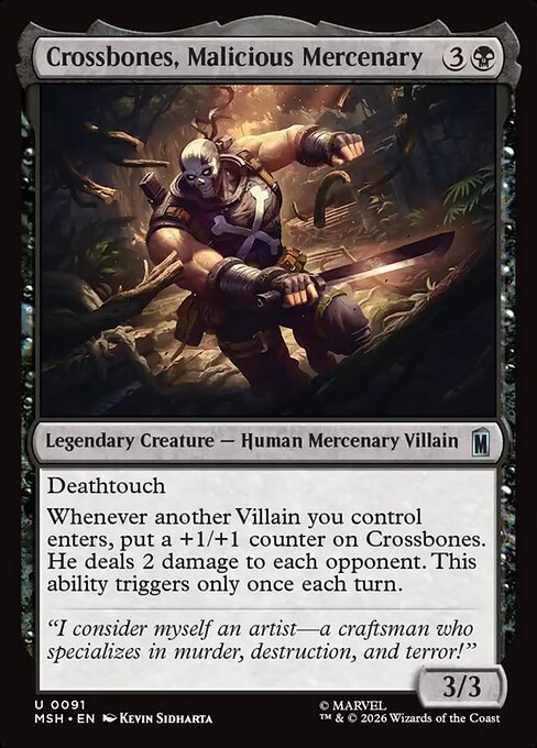 Crossbones, Malicious Mercenary Magic: The Gathering card