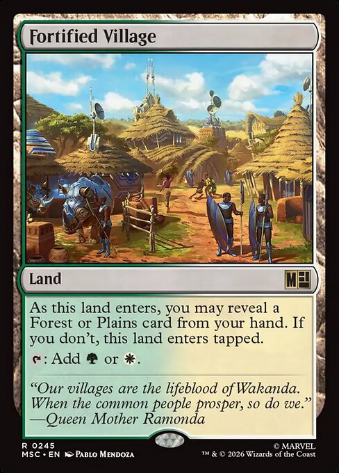 Fortified Village Magic: The Gathering card