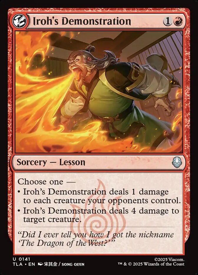 Iroh's Demonstration Magic: The Gathering card