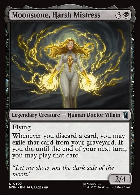 Moonstone, Harsh Mistress Magic: The Gathering card