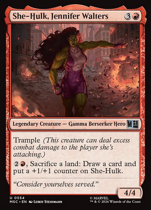 She-Hulk, Jennifer Walters Magic: The Gathering card