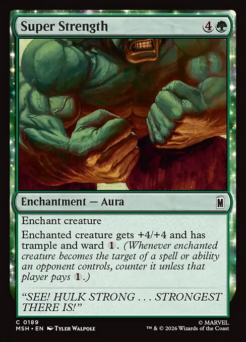 Super Strength Magic: The Gathering card